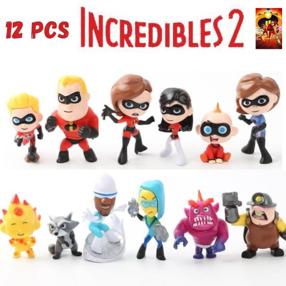 Pixar THE INCREDIBLE Toys Minifigures, Jack jack Fire, Mr. incredible - Picture 3 of 8